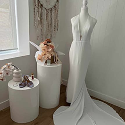 Styled bride room setup